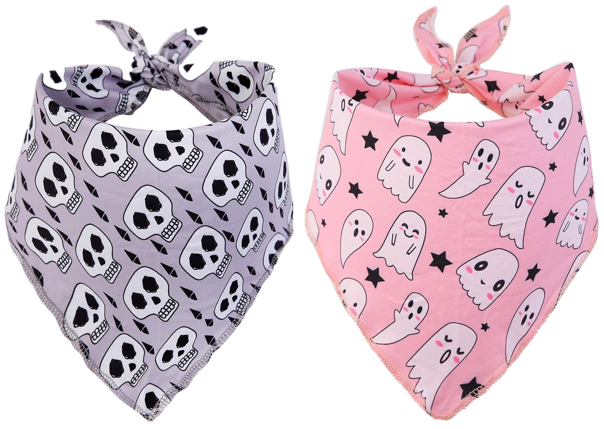 2 Pack Halloween Dog BandanaTriangle Bibs Pet Scarf for Puppy Cat