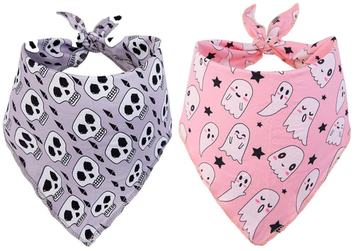 2 Pack Halloween Dog BandanaTriangle Bibs Pet Scarf for Puppy Cat
